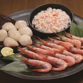 送料無料 北海道産地直送 カネコメ田中水産 甘えび・ほたて・おおずわいがにほぐし身セット  ※ご注文後約7～10日前後での発送となります。沖縄・離島へは別途配送料が発生いたします お取り寄せグルメ スイーツ