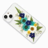 【ほぼ全機種対応スマホケース❁】押し花スマホケース NO.518（ブルー）（着日指定不可） 押し花＆レジン iPhone/Xperia/AQUOS/Galaxy他