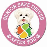 カーサイン 高齢者マーク SENIOR SAFE DRIVER マルーキー マグネット 強力 直径13cm 肉球 日本製 車 ステッカー