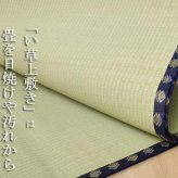 夏ラグ 夏用カーペット い草 上敷き い草上敷 はっ水 カーペット 無地 『撥水 湖水』 江戸間4.5畳(約261×261cm）