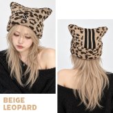 猫耳 ニット帽 レディース adidas アディダス 女子 可愛い ねこ耳 レオパード かわいい おしゃれ ニットキャップ 女性 帽子 ねこみみ ホワイト ブラック 中学生 高校生 大人 白 黒 防寒 秋冬 アクリル 手洗い可能 洗える ロゴ ライン 伸びる あたたかい 暖かい 折り返し