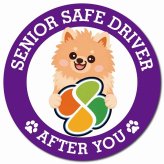カーサイン 高齢者マーク SENIOR SAFE DRIVER ポメックス マグネット 強力 直径13cm 肉球 日本製 車 ステッカー