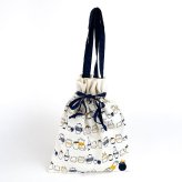 ディズニー プー Winnie The POOH Pooh Series 巾着バッグ バッグ 通勤 通学 巾着 刺繍 ブルー グッズ