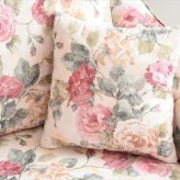 ソファ 座椅子 ヨーロピアン カウチ 3人掛け 三人用 薔薇柄 バレンシアローズ 組み合わせ自由 3WAY 幅195cm ローズ 姫系 ファブリック おしゃれ L字 ー アンティーク調 高級 輸入家具