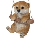 置物 woobia ウービア 日本犬 秋田犬 ぶら下がり 高さ14cm オーナメント 子犬 リアル 本物そっくり イギリス生まれ 職人手彩色 縁起物 戌年 玄関 インテリア 新築祝い 引っ越し祝い 開店祝い 出産祝い 誕生日 お祝い ギフト プレゼント 犬好き 秋田犬好き