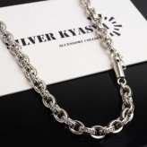 ペーパーチェーンネックレス 六字真言 小粒 ストーンネックレス 燻し アンティーク シルバー 50cm 60cm ホワイトメタル 梵字 細身 二重ロック キラキラ 煌めく 高級感 重厚感 かっこいい メンズ 男性