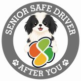 カーサイン 高齢者マーク SENIOR SAFE DRIVER 狆 ステッカー シール 直径13cm 肉球 日本製 車