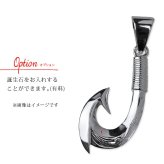 ハワイアンジュエリー ネックレス フィッシュフック モアナ ネックレス 誕生石入れ可 スクロールシンプル シルバー925 ギフトラッピング可能 チェーン 長さ選べる メンズ レディース 誕生日 プレゼント ハロウィン 【品番：CG-SP2724】