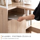 Ｌ字型棚付きワークデスク　幅１２０ｃｍ　パソコンデスク　ＰＣデスク　ラック付きデスク　Ｌ字　収納付き　収納　大容量　キャビネット