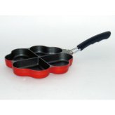 IH対応 しあわせを呼ぶ四葉のフライパン A/レッド KS-2812 景品 記念品 粗品 ノベルティ 名入れ 御挨拶 ご挨拶