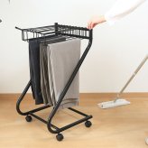 スラックスハンガー10本掛け SLACKS MOVE ホワイト・ブラック 2色展開 ハンガーラック 衣類収納 省スペース 収納ラック おしゃれ シンプル 新生活 家具 インテリア 不二貿易