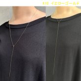 ロングネックレス k10 YG 約70cm スライドピン アズキチェーン ネックレス 1.0mm幅 10金 イエローゴールド K10ネックレス 小豆チェーン ※従来の金具無し