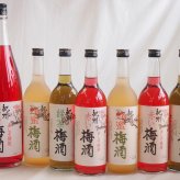 カラフル梅酒7本セット(赤しそ赤い梅酒(和歌山) 蜂蜜梅酒(和歌山) 緑茶梅酒(和歌山)) 1800ml×1本 720ml×6本