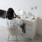 デスク チェア 収納 コンパクト 引き出し 幅90cm コンセント USBポート 机 一人暮らし Eve イブ ワーク パソコン テーブル 勉強机 学習机 PC 作業台 スリム 学習 家具 インテリア ドレッサー 在宅 A4 リビング ワンルーム
