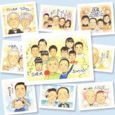 金婚式 ギフト 似顔絵 名入れ 手描き 贈り物 プレゼント 金婚式 結婚50周年 お祝い 記念日 結婚記念日 大人数 お父さん 夫婦 祖父母 家族 お母さん 両親 下書き確認 修正無料 名入れ 実績多数 サプライズ 喜ばれる 一生もの 長寿 50周年 思い出 感謝 応援 披露宴 卒寿祝い 還暦祝い イラスト 贈答品 長寿祝い オリジナル 百寿祝い ウェディングギフト