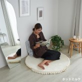 ラグ カーペット 撥水 かわいいウレタン さらさら無地のフランネル 円形 直径約100cm大人可愛い 低反発タイプ 洗える ホット 対応 滑り止め加工