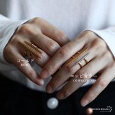 ステンレス ニュアンスリング ごつめ スパイク 棘 ライン メタルリング オープンリング ワイドリング ゴールド シルバー 指輪 太め 大きめ 存在感 お洒落 幾何学 個性的 ニードル 針 レディース 女性 金属アレルギー対応