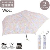 wpc. フラワーアンドステム mini 花柄 フラワー 総柄 ミニ 折り畳み傘 晴雨兼用 定形外 送料無料 日傘 雨傘 傘 UVカット AL02-045-002 撥水 軽量 wpc