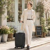 EDGELINK クルーズボックス グリント スーツケース 32-39L キャリーケース 大容量 出張 旅行 使いやすい レディース メンズ ギフト プレゼント ブラック 09145