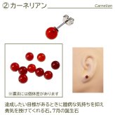 【在庫限り・送料無料】セカンドピアス つけっぱなし 天然石 パワーストーン 丸玉 5mm 金属アレルギー ステンレス 軸太 ロングポスト 片耳 1個ずつバラ売り プレゼント