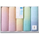 ソライロタオル フェイスタオル 5枚セット [26-7545-080] SO5065 ｜ さわやかなカラーの日常使いしやすいタオル 綿100％ ｜ 内祝い お返し 御礼 お祝い 贈答品 ｜ タオルギフト アソート 32×75cm ｜ 化粧箱入り