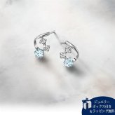【無料ラッピング】  ヨンドシー 4℃ ピアス K10 ホワイトゴールド ピアス アクアマリン キュービックジルコニア レディース ブランド 正規品 新品 ギフト プレゼント 人気 おすすめ 誕生日 記念日 クリスマス 送料無料