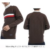 トミーヒルフィガー ゴルフ メンズ シグネチャーストライプ クルーネックセーター TOMMY HILFIGER GOLF THMA473 秋冬モデル お誕生日祝い お祝い 記念品 お父さん 父の日 彼氏 男性 30代 40代 50代 60代  還暦祝い 敬老の日 人気プレゼント プレゼント