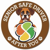 カーサイン 高齢者マーク SENIOR SAFE DRIVER ボクサー マグネット 強力 直径13cm 肉球 日本製 車 ステッカー