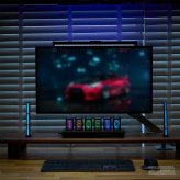 2in1 LEDライト サウンドバー 音に反応 RGB 音楽連動 アプリ対応 スマホ操作 調光 調色 車載 ゲーミングライト インテリアライト 貼りつけ スタンド 誕生日 プレゼント ギフト 贈り物