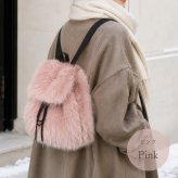 ファーリュック レディース エコファー フェイクファー バックパック 大容量 軽量 長財布が入る ペットボトルが入る ふわふわ 秋 冬 リュックサック ブラック ベージュ ブラウン ギフト プレセント 送料無料