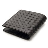 選べる2色 ボッテガヴェネタ 二つ折り財布 メンズ イントレチャート BOTTEGA VENETA 小銭入れなし 札入れ カード入れ6枚 本革 レザー ダークブラウン ダークグレー コンパクト 222338 V47W1 2006 2015
