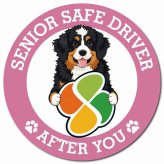 カーサイン 高齢者マーク SENIOR SAFE DRIVER バーニードゥードル マグネット 強力 直径13cm 肉球 日本製 車 ステッカー