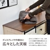 スライドドア付きチェスト4段 Farm house ハイタイプ ONLS0389 引出し収納 不織布チェスト  リビング収納 ヴィンテージ ナチュラル 角型 木製 バーンドア ファームハイスインテリア 幅75.5cm 奥行41cm 高さ93cm