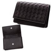 ボッテガヴェネタ 名刺入れ メンズ レディース イントレチャート カードケース BOTTEGA VENETA ダークブラウン フォンダン 本革 ラムレザー ビジネス 名刺ケース カードホルダー 133945 V3UN1 2145