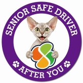 カーサイン 高齢者マーク SENIOR SAFE DRIVER デボンレックス マグネット 強力 直径13cm 肉球 日本製 車 ステッカー