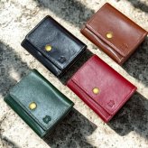 ベリーズヨーク 三つ折り財布 メンズ レディース 本革 牛革 がま口 小銭入れ コンパクト財布 カード収納 ブラック ブラウン グリーン レッド 誕生日 プレゼント ギフト BELLIES YORK 成人 卒業 入学