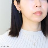 K10 ゴールド ピアス スター 星 イエローゴールド ピンクゴールド ホワイトゴールド フックピアス ゆれる 10金 10K 華奢 上品 シャルモン 彼女 妻 女性 レディース 誕生日 プレゼント ハロウィン 【品番：RME-777152-000】