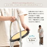 ラタン調折りたたみチェア Arco ONCH0435 PEラタン 幅38cm 奥行42cm 高さ68cm (座面高さ47cm) チェア ラタン調座面 クロムメッキ 韓国インテリア フォールディングチェア 折りたたみチェア 軽量 ワンルーム サブチェア 新生活