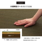 い草 置き畳 ユニット畳 システム畳 無地調 シンプル モダン シック おしゃれ空間 消臭 縁無し お手入れ簡単 裏面滑り止め 収納便利 約70×70×1.5cm 9枚組