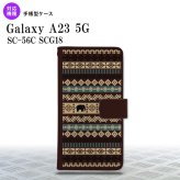Galaxy A23 GalaxyA23 手帳型スマホケース カバー エスニック ゾウ 茶 2022年 10月発売 nk-004s-a23-dr1574