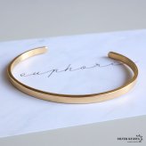 ステンレス 幅4mm 平打ちバングル シンプル 4カラー レディース メンズ ブレスレット 細身 オープン カフ ミニマル きれいめ カジュアル モード ユニセックス 重ね付け 手元 アクセサリー ペアコーデ 金属アレルギー対応