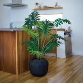 観葉植物 造花 セローム BROWN 全高約130cm 大型 フェイクグリーン 本物そっくり おしゃれ インテリア 人工観葉植物 アーティフィシャルグリーン オフィス 店舗 ホテル 開店祝い 室内 フィロデンドロン フェイク