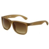 レイバン Ray-Ban サングラス ジャスティン ローブリッジフィット UVカット アイウェア ウェリントン スクエア 0RB4165F 681413 55 メンズ レディース ユニセックス ラバーベージュ+グラデーションブラウン 海外正規品