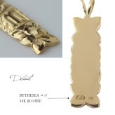 ハワイアンジュエリー オーダーメイド ゴールド ネックレス 刻印 無料 誕生石 ハワイアン k14 14k ゴールド イニシャル リング ピンクゴールド イエローゴールド イニシャルネックレス メンズ レディース 誕生日 プレゼント【品番：KJGP-004】