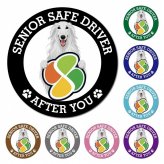 カーサイン 高齢者マーク SENIOR SAFE DRIVER ボルゾイ マグネット 強力 直径13cm 肉球 日本製 車 ステッカー