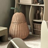 ferm LIVING ファームリビング Pear Braided Storage 洋ナシのカゴ Lサイズ おしゃれディスプレイ 北欧 雑貨 インテリア バスケット ラタン カゴ 飾り 収納 玄関 リビング プレゼント ギフト おすすめ