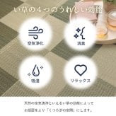 夏ラグ 夏用カーペット 国産 い草ラグ カーペット ブロック調 おしゃれ おすすめ シンプル クッション性 江戸間1畳(約87×174cm）