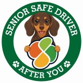 カーサイン 高齢者マーク SENIOR SAFE DRIVER ミニチュアダックスフンド ステッカー シール 直径13cm 肉球 日本製 車