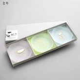 emoemo×toumei 箔 comamezara 動物 まめ皿 8cm 3枚セット 定形外 送料無料 箔 金箔 プレート まめ皿  皿 小皿 食器 とり