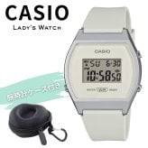 カシオ 腕時計 レディース ホワイト 白 シルバー デジタル 海外モデル 逆輸入 50m防水 ストップウォッチ タイマー LEDライト 小さめ 軽量 スポーツ 学生 仕事 誕生日 プレゼント ギフト CASIO 収納ケース付き 成人 卒業 入学